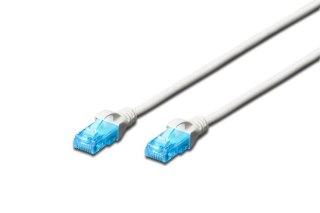 Patch cord U/UTP kat.5e PVC 0,5m Biały Digitus