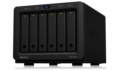 Serwer NAS DS620slim 6x0HDD 2,5Ghz 2GB DDR3L 2xUSB3.0 2xRJ45 Synology