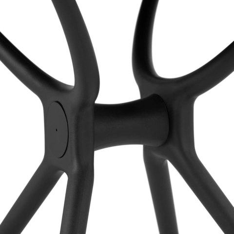 Stół stolik kwadratowy do domu biura uniwersalny maks. 150 kg 80x80 cm CZARNY FROMMSTARCK