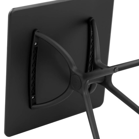 Stół stolik kwadratowy do domu biura uniwersalny maks. 150 kg 80x80 cm CZARNY FROMMSTARCK