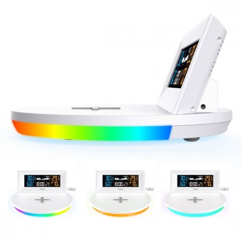 Bezprzewodowa stacja pogody z ładowarką Qi GB213 GreenBlue