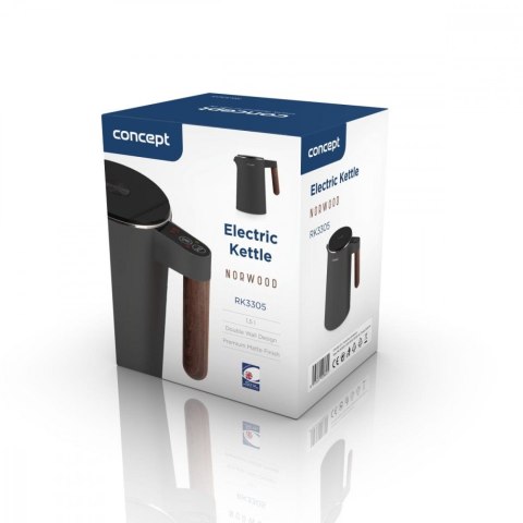 Czajnik elektryczny RK3305 Norwood 1.5l, ciemny szary Concept