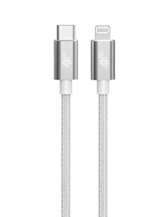 Kabel Lightning MFi - USB C srebrny 1m TB
