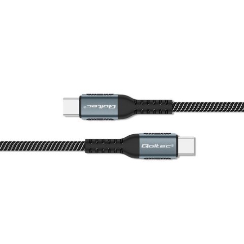 Kabel USB 2.0 typ C | USB 2.0 typ C 100W | QC 3.0| PD | 1.5m | Czarny Qoltec