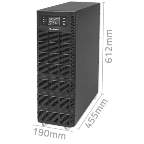 Zasilacz awaryjny UPS 10kVA | 10000W | Power Factor 1.0 | LCD | EPO | USB | On-line Qoltec