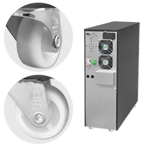 Zasilacz awaryjny UPS 10kVA | 10000W | Power Factor 1.0 | LCD | EPO | USB | On-line Qoltec