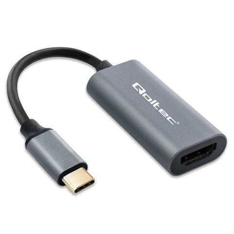 Adapter aluminiowa przejściówka USB-C na HDMI 4K | 60Hz | 32AWG Qoltec