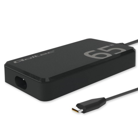 Ładowarka sieciowa 65W GaN Super Fast SLIM | PD | 5-20V | 3.25A |USB-C 3.1 | Laptop | MacBook | Smartfon | +kabel Qoltec