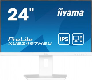 Monitor 24 cale XUB2497HSU-W2 IPS, HDMI, DP, 2x2W, 2xUSB, Pivot, HAS(150mm) /5y/ IIYAMA