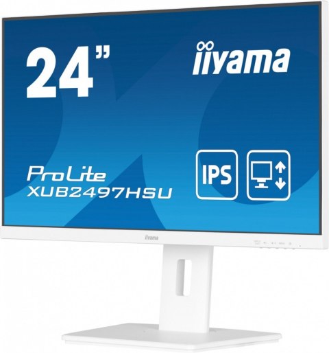 Monitor 24 cale XUB2497HSU-W2 IPS, HDMI, DP, 2x2W, 2xUSB, Pivot, HAS(150mm) /5y/ IIYAMA