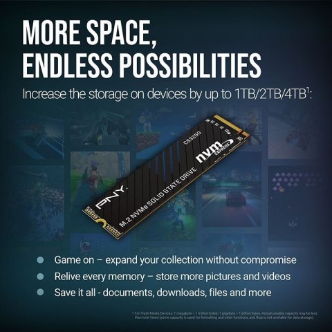 Dysk SSD 1TB M.2 2280 PCi5.0 M280CS3250-1TB-TB PNY