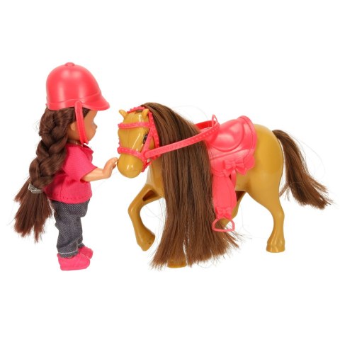 Lalka z konikiem kucykiem dziewczynka zestaw 5 elementów Kik Sp. z o. o. Sp. k.