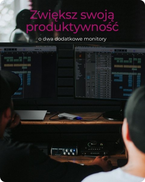 Stacja dokująca IB-DK4040-CPD TYPE-C z dwoma interfejsami wideo IcyBox