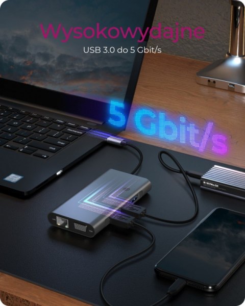 Stacja dokująca IB-DK4040-CPD TYPE-C z dwoma interfejsami wideo IcyBox