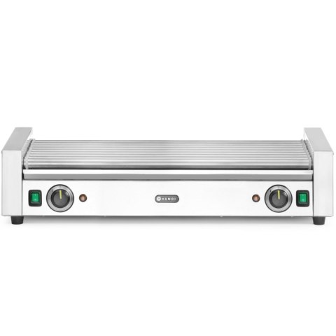 Podgrzewacz grill rolkowy do parówek hot-dogów dwustrefowy XL 14 rolek 65 cm 2000 W Hendi