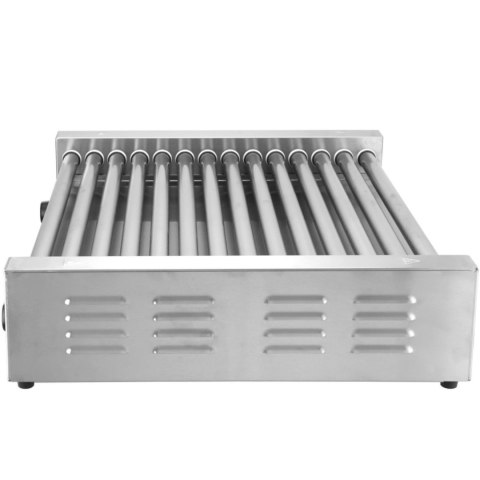 Podgrzewacz grill rolkowy do parówek hot-dogów dwustrefowy XL 14 rolek 65 cm 2000 W Hendi