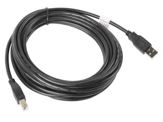 Kabel USB 2.0 AM-BM 5M czarny Lanberg