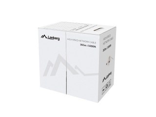 Kabel UTP Kat.6 CU 305m drut fluke LCU6-12CU-0305-S szary Lanberg