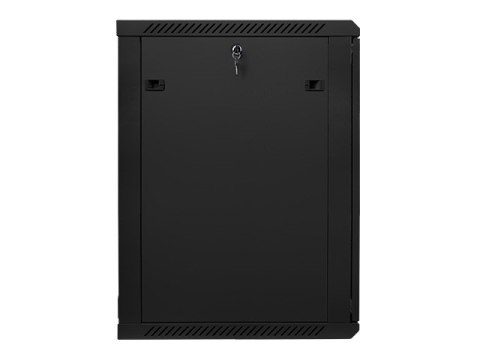 Szafa instalacyjna wisząca 19 cali 18U 600X600mm czarna (drzwi szklane) Lanberg