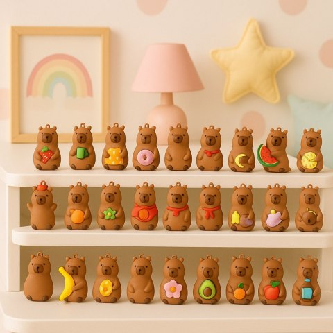 Figurka Kapibary Brelok Niespodzianka Karty W Puszce LEAN TOYS