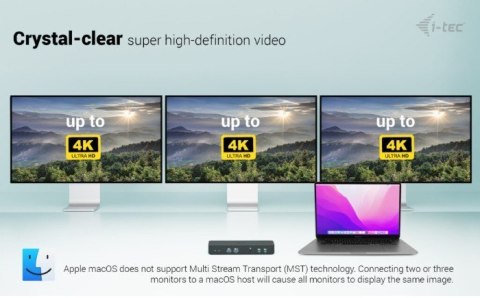 Stacja dokująca USB-C Intelligent Triple Display Docking Station Power Delivery 100W I-tec