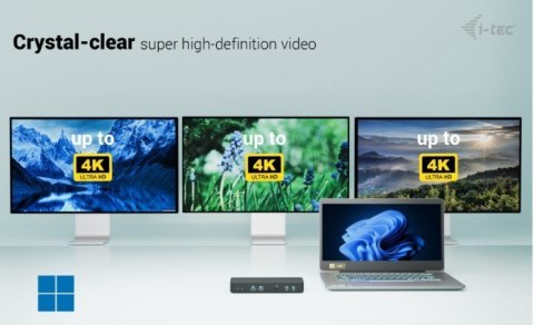 Stacja dokująca USB-C Intelligent Triple Display Docking Station Power Delivery 100W I-tec