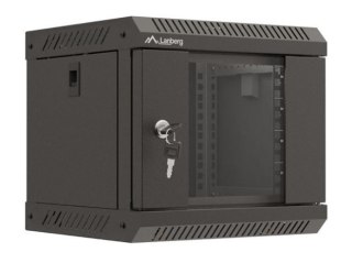 Szafa instalacyjna rack wisząca 10 cali 4U 300x300 czarna Lanberg