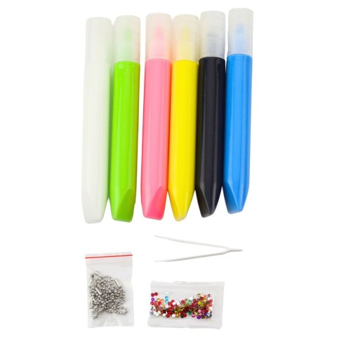 Zestaw Do Malowania Kosmos 3D DIY 6 Farbek Zawieszki 12 szt. LEAN Toys