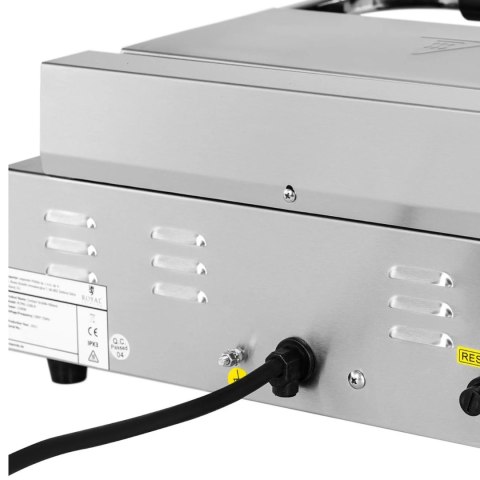 Grill kontaktowy elektryczny ryflowany 33 x 22 cm 2200 W Royal Catering