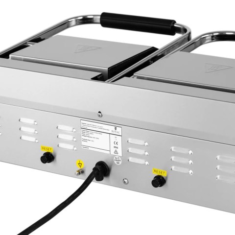 Grill kontaktowy podwójny z płytą gładką i ryflowaną 48 x 23 cm 3600 W Royal Catering
