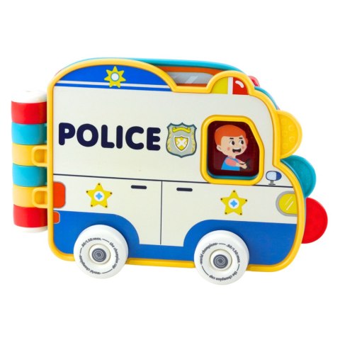 Książeczka Edukacyjna Interaktywna Pojazdy Światła Dźwięki Ruchome Elementy LEAN Toys