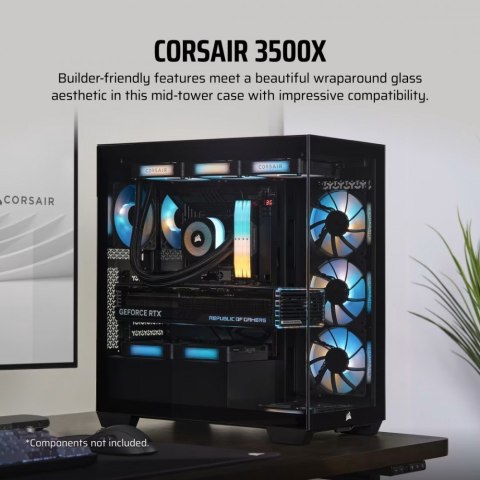 Obudowa 3500X TG Mid-Tower czarna Corsair