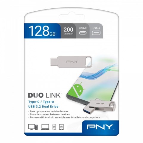 Pendrive 128GB USB 3.2 Duo-Link P-FDI128DULINKTYC-GE PNY