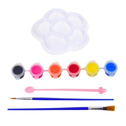 Zestaw Kreatywny Miska Dla Kota Do Malowania Farbki Pędzelki DIY 6 el. LEAN Toys