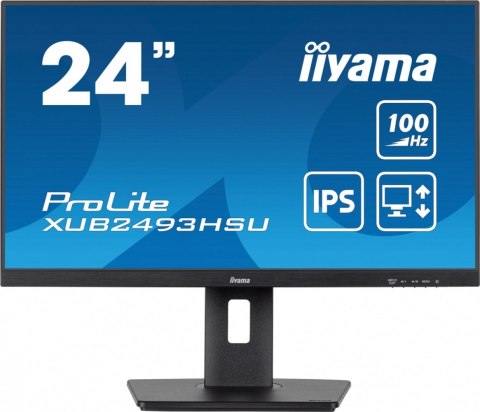 Monitor 24 cale XUB2493HSU-B7,IPS.HDMI.DP.2x2W.USBx2,300cd IIYAMA
