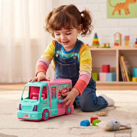 Samochód dla lalek kamper food truck zestaw 21 el. Kik Sp. z o. o. Sp. k.