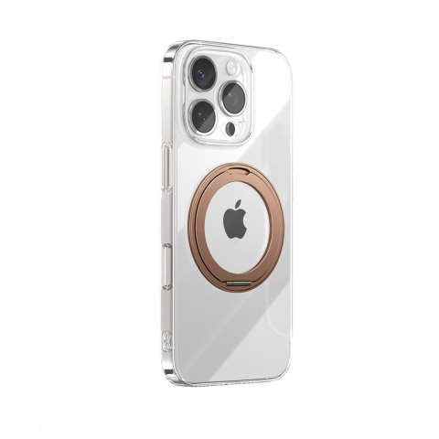 Etui pokrowiec z ringiem-podstawką 360 do iPhone 16 Pro MagSafe - złote JOYROOM