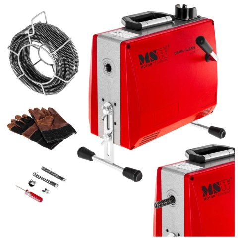 Przepychacz udrażniacz spirala żmijka do rur elektryczna 390W śr. 30 - 100 mm MSW-DRAIN CLEAN 2.3E MSW