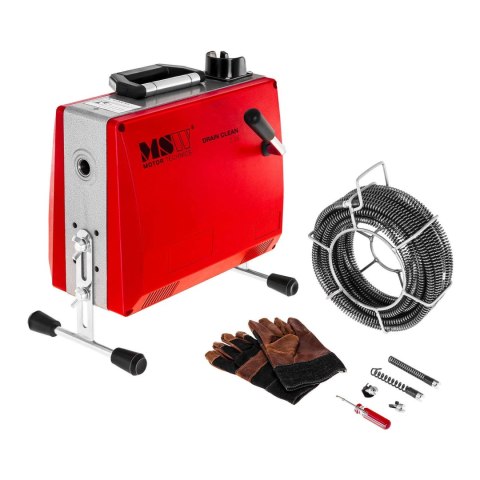 Przepychacz udrażniacz spirala żmijka do rur elektryczna 390W śr. 30 - 100 mm MSW-DRAIN CLEAN 2.3E MSW