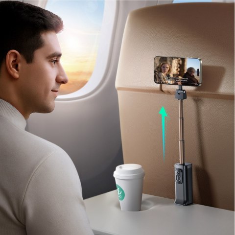 Selfie stick kij do zdjęć z uchwytem pilotem Bluetooth MagSafe - czarny JOYROOM