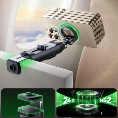 Selfie stick kij do zdjęć z uchwytem pilotem Bluetooth MagSafe - czarny JOYROOM