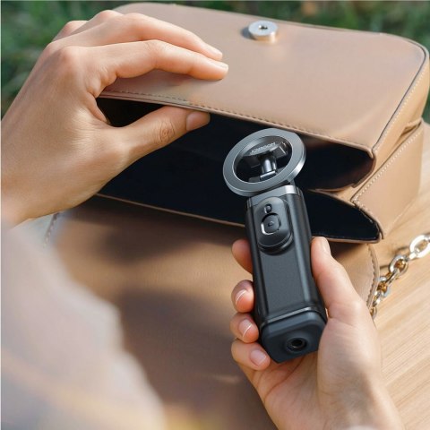 Selfie stick kij do zdjęć z uchwytem pilotem Bluetooth MagSafe - czarny JOYROOM