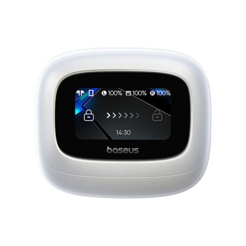 Słuchawki bezprzewodowe z ekranem Bowie M2s Ultra TWS - białe BASEUS