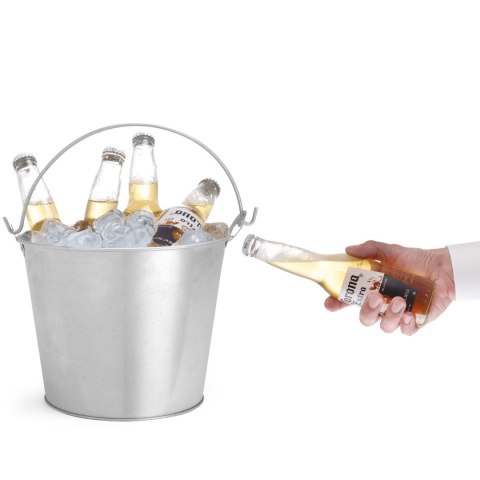 Wiaderko do lodu napojów piwa z otwieraczem do butelek śr. 230 x 180 mm - Hendi 516751 Bar Up