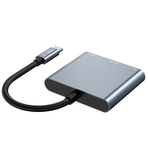 3w1 HUB rozdzielacz USB-C na USB-A USB-C PD 100W HDMI 4K 30Hz - szary Tech-Protect