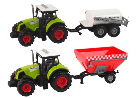 Duży Traktor Światła LED Dźwięki 2 Maszyny Farm Set LEAN Toys