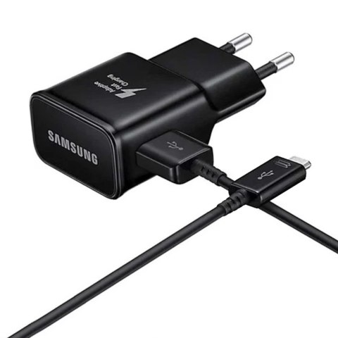 Ładowarka sieciowa Samsung USB-A 15W z kablem USB-A - USB-C - czarna SAMSUNG