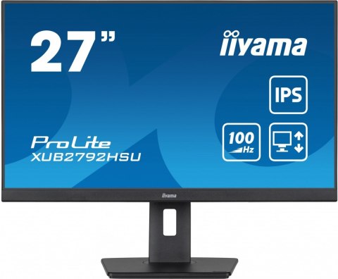 Monitor ProLite XUB2792HSU-B6 27 cali IPS,HDMI,DP,100Hz,SLIM,4xUSB3.2,PIVOT, HAS(150mm),2x2W IIYAMA