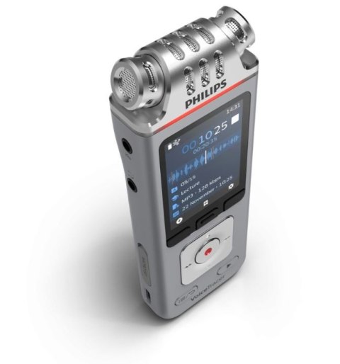Dyktafon DVT4115 Pamięć 8GB,USB,microSDHC maks.32GB,3 mikrofony Philips