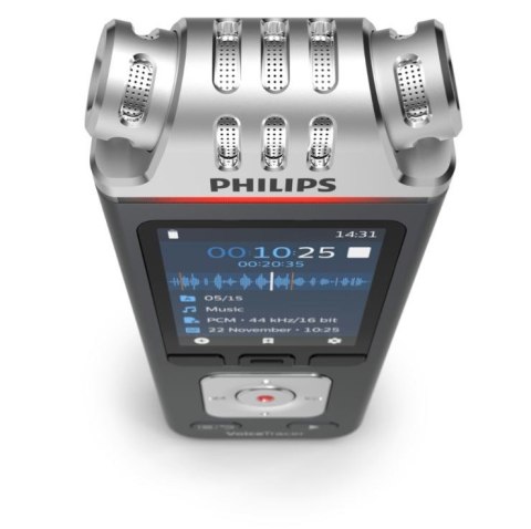 Dyktafon DVT8115 Pamięć 8GB,nagrywanie 360°,microSDHC 32GB Philips